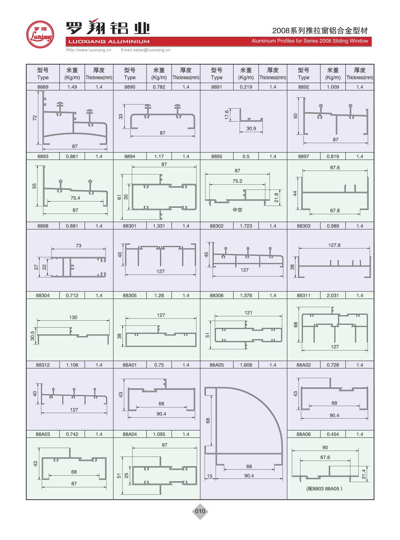 2008系列推拉窗