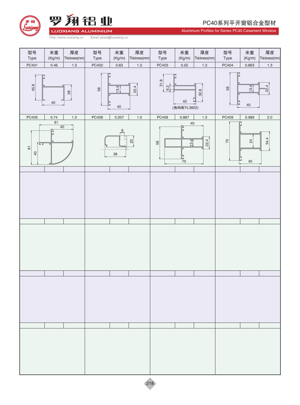 PC40系列平开窗