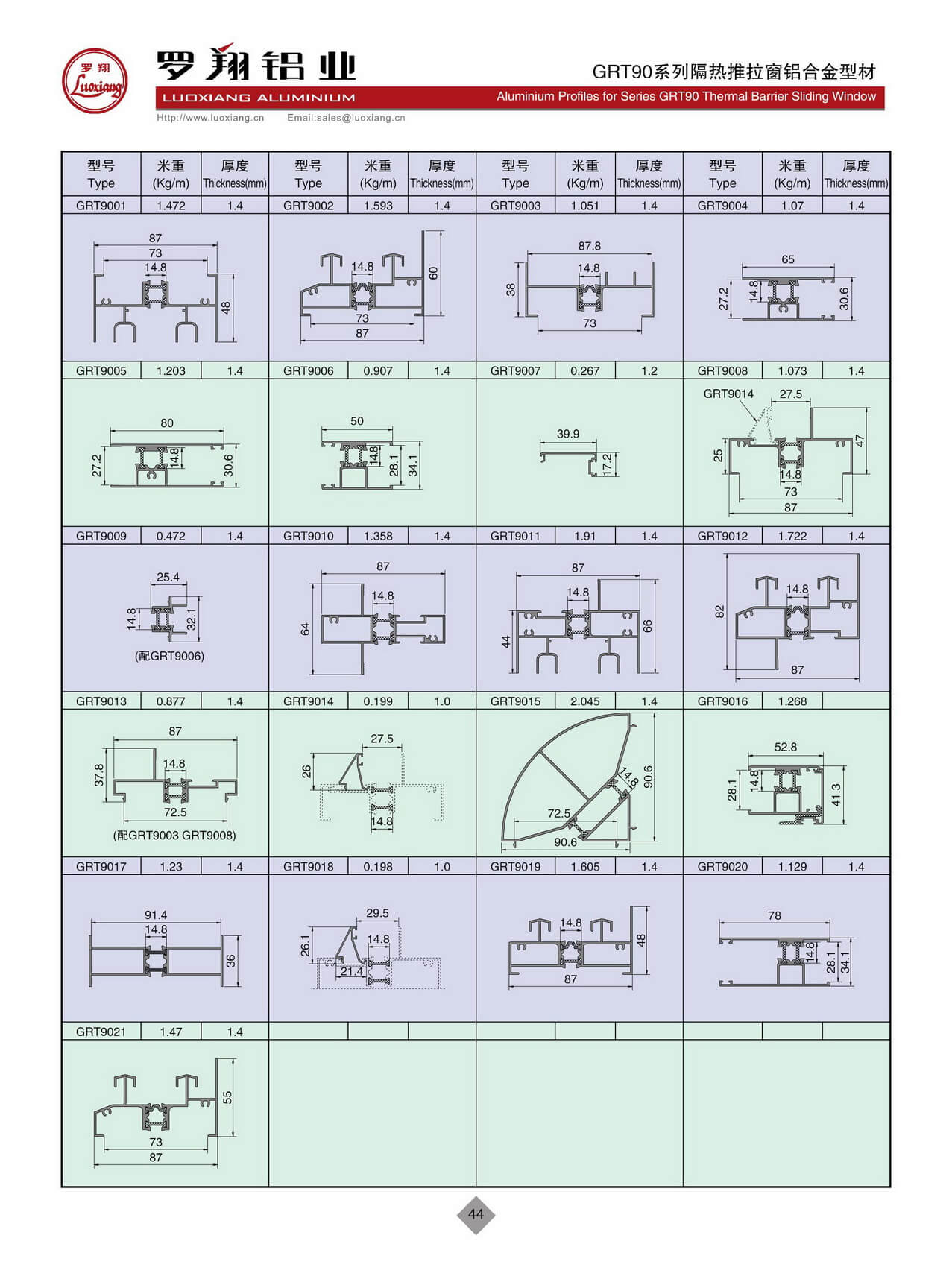 GRT90系列隔热推拉窗